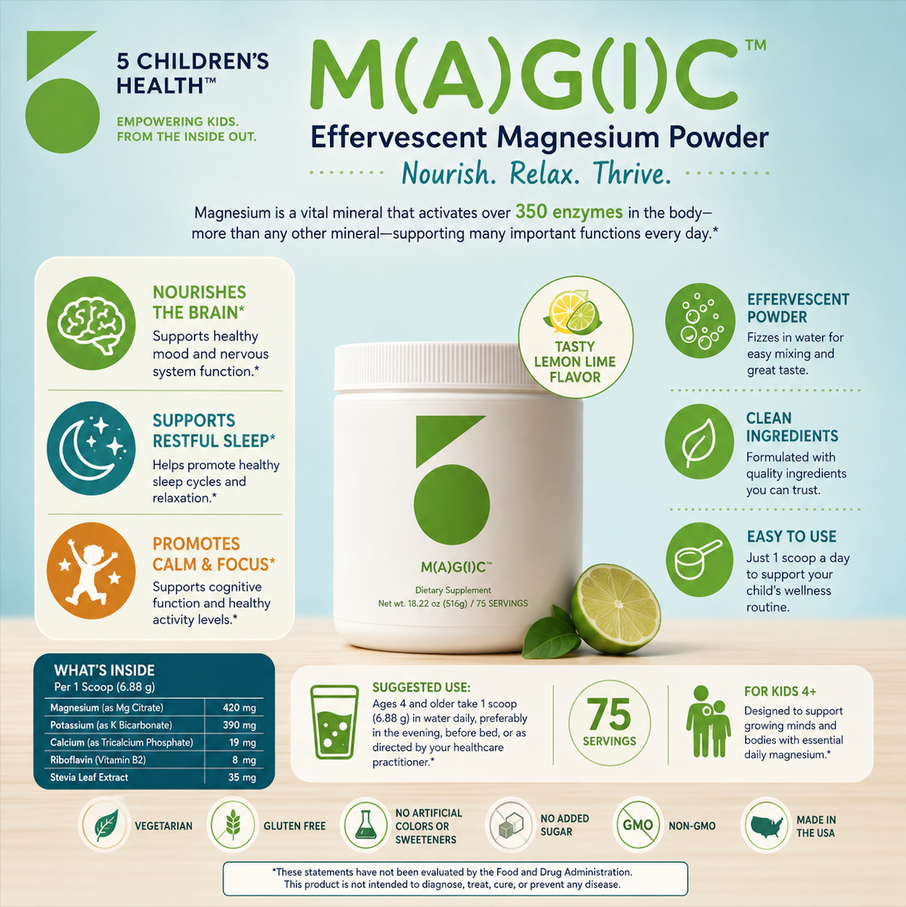 M(A)G(I)C™ — Lemon-Lime Effervescent Powder